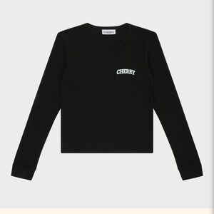 Cherry LA Black Thermal Long Sleeve XS